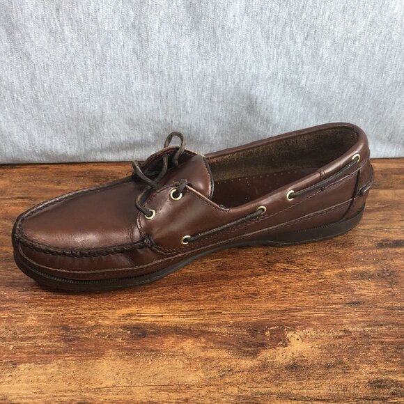Sebago Docksides Shoes Mens Size 10.5 2E Wide Brown Leather Boat Deck Nautical - Picture 6 of 12